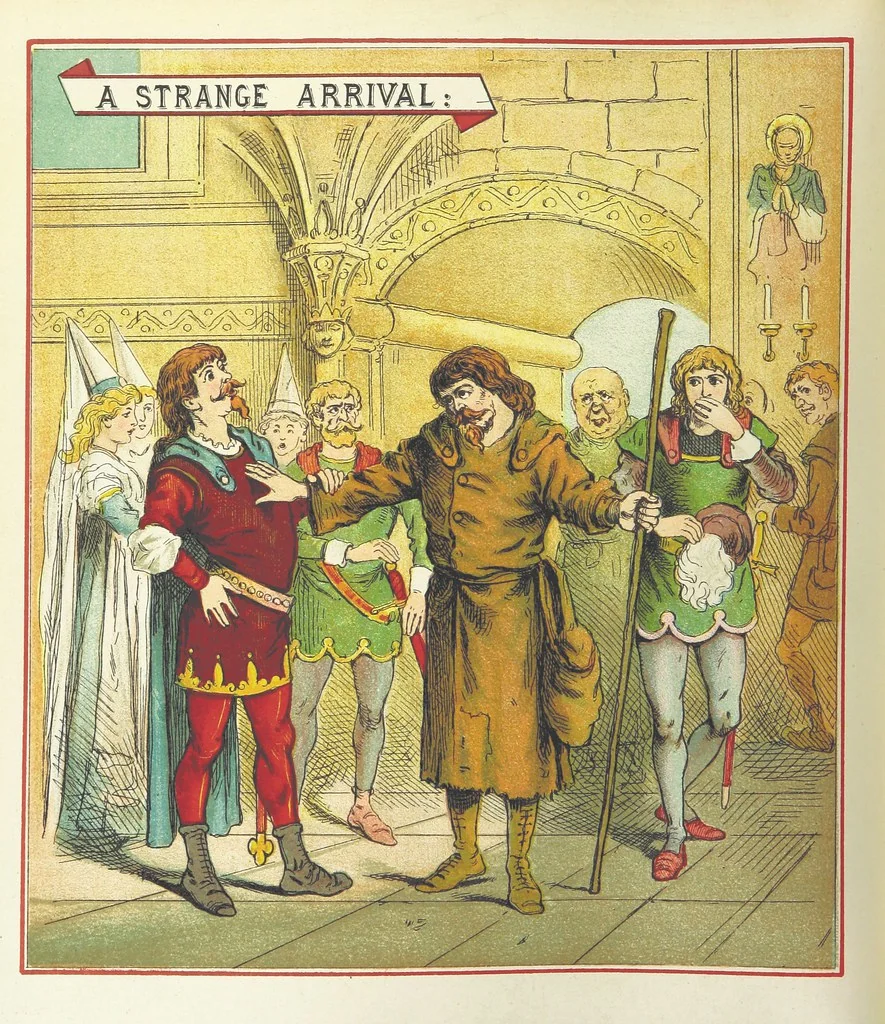 An illustration from The Merry Ballads of the Olden Time, illustrated in pictures & rhyme, 1880, leaf 80