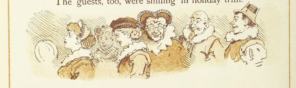 An illustration from The Merry Ballads of the Olden Time, illustrated in pictures & rhyme, 1880, leaf 98