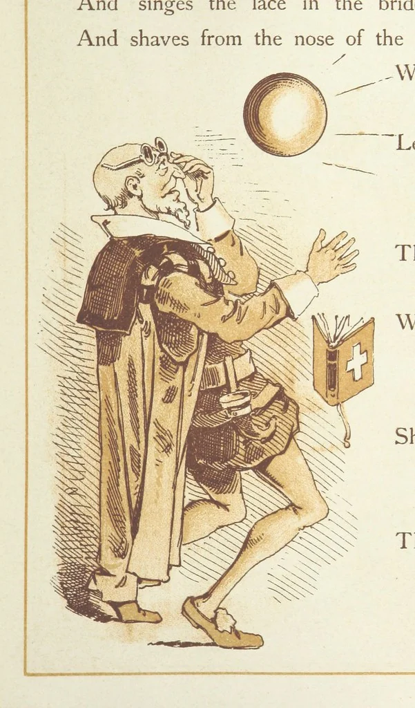 An illustration from The Merry Ballads of the Olden Time, illustrated in pictures & rhyme, 1880, leaf 99