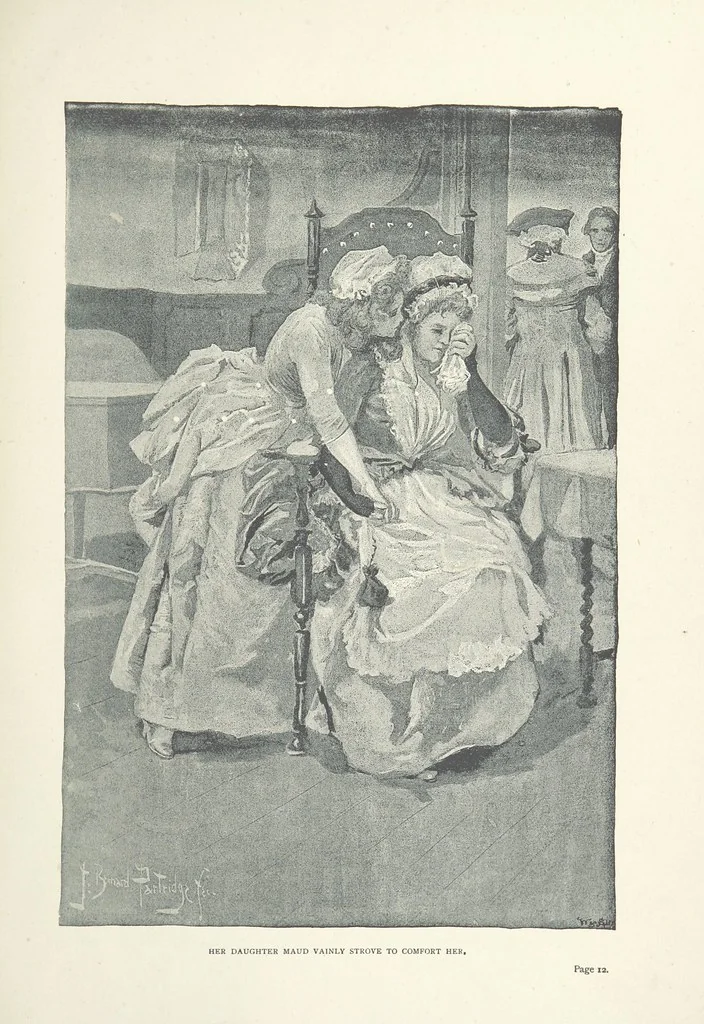 An illustration from The Lumley Wood Mystery ... Illustrated by J. B. Partridge, 1890, leaf 19