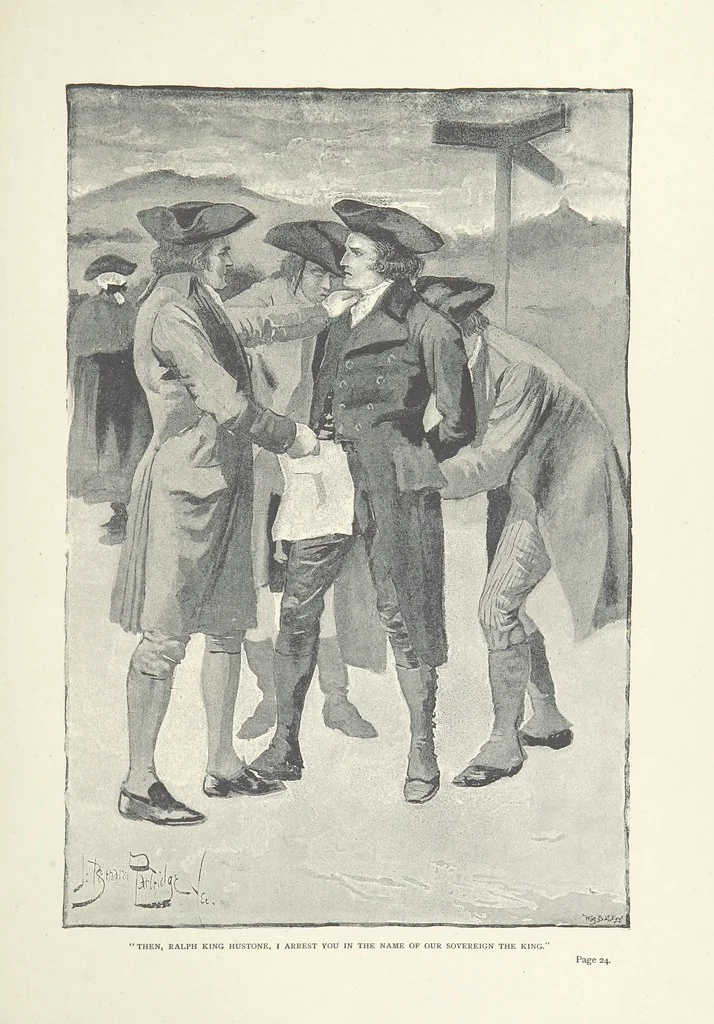 An illustration from The Lumley Wood Mystery ... Illustrated by J. B. Partridge, 1890, leaf 33