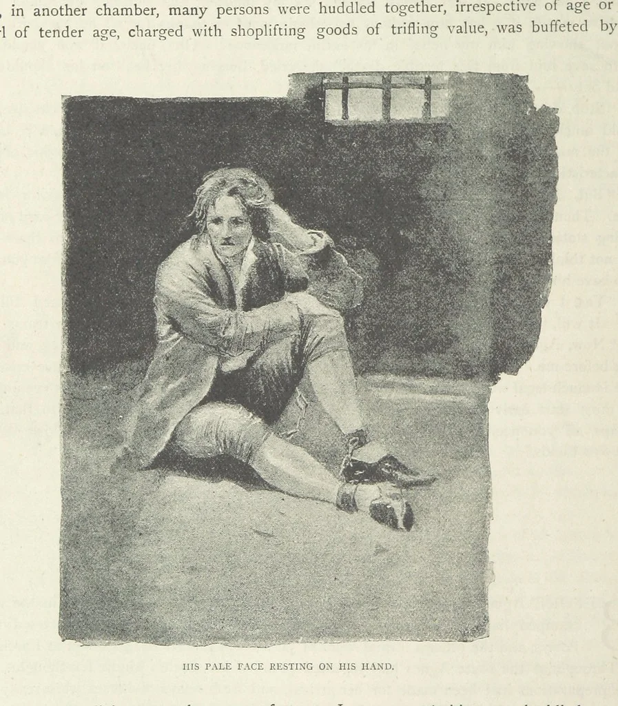 An illustration from The Lumley Wood Mystery ... Illustrated by J. B. Partridge, 1890, leaf 42