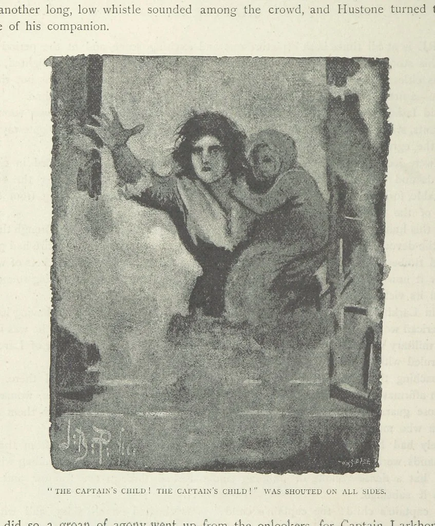 An illustration from The Lumley Wood Mystery ... Illustrated by J. B. Partridge, 1890, leaf 46