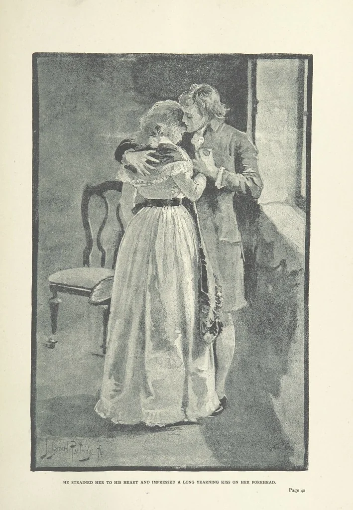 An illustration from The Lumley Wood Mystery ... Illustrated by J. B. Partridge, 1890, leaf 55