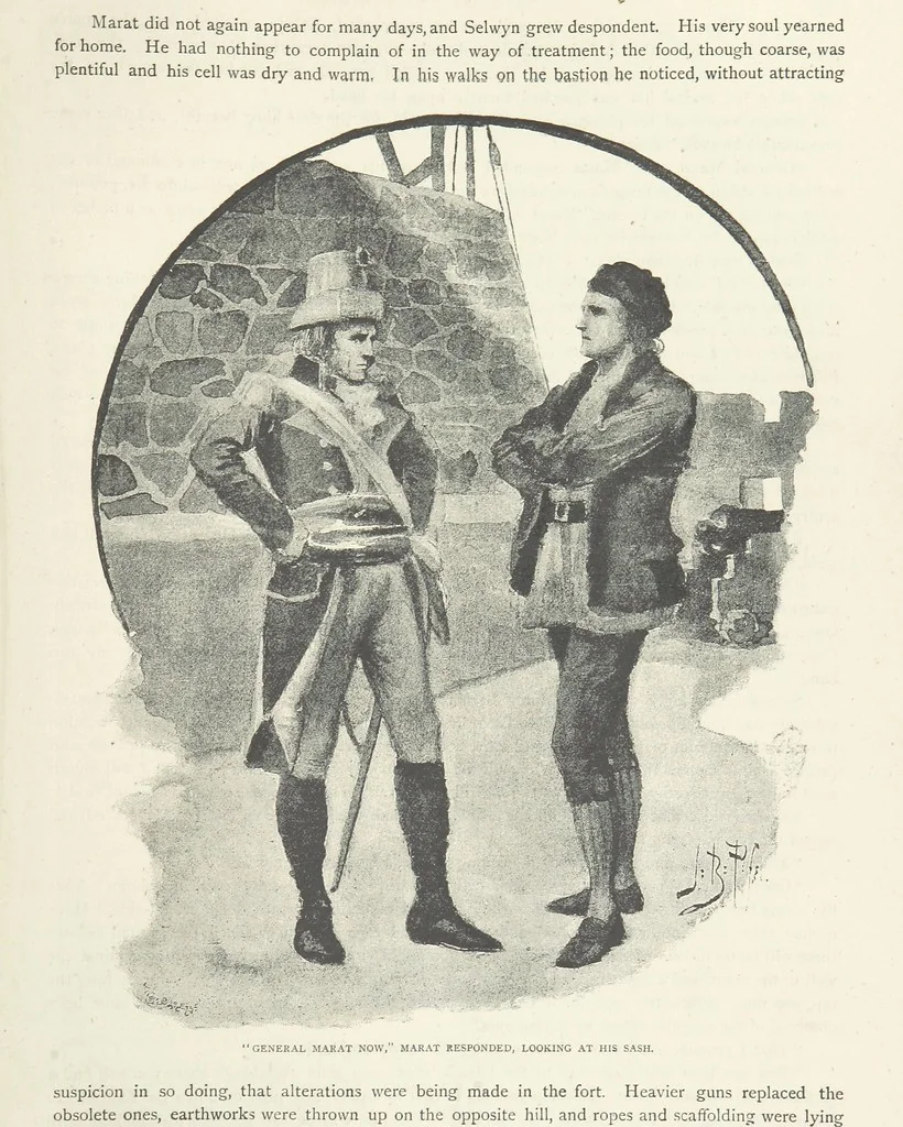 An illustration from The Lumley Wood Mystery ... Illustrated by J. B. Partridge, 1890, leaf 83