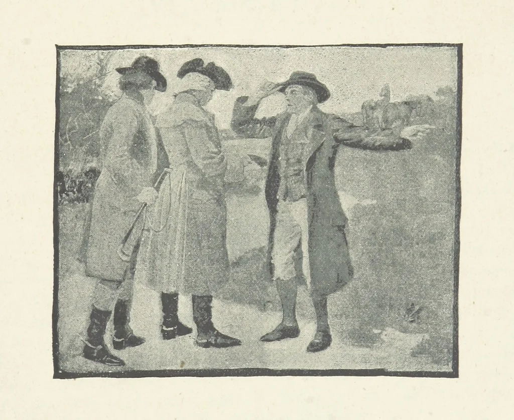 An illustration from The Lumley Wood Mystery ... Illustrated by J. B. Partridge, 1890, leaf 9