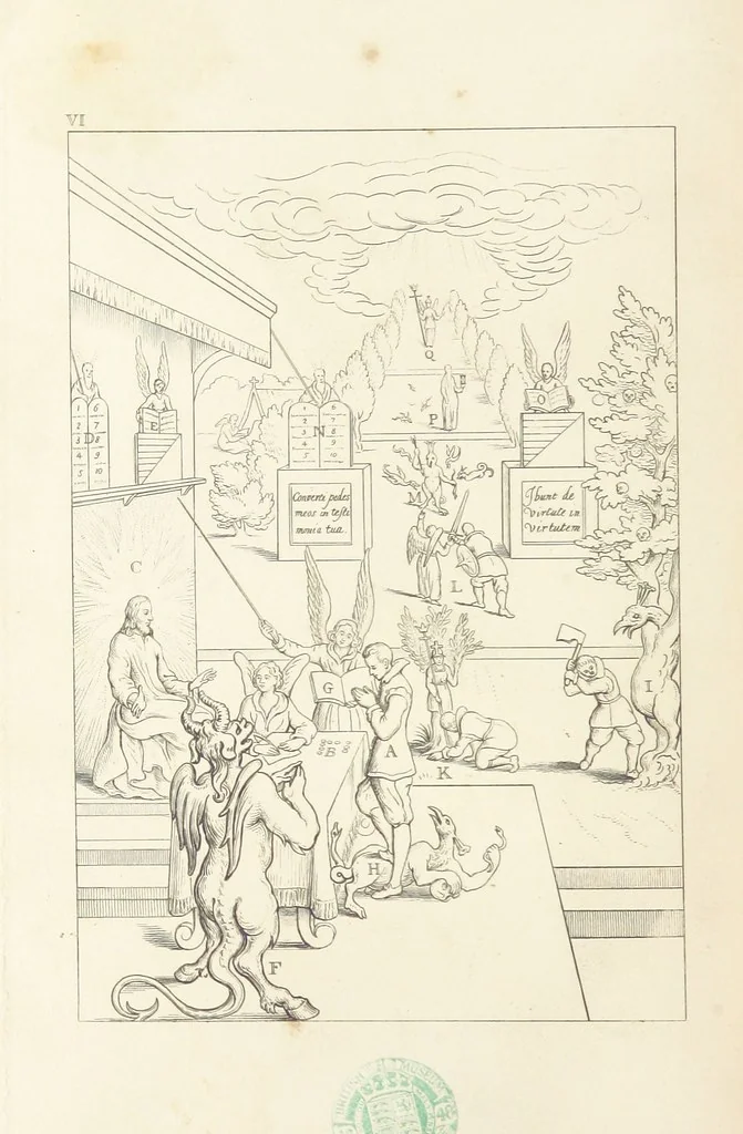 An illustration from The Baptistery ... By the author of “The Cathedral” [i.e. Isaac Williams]. Third edition, 1846, leaf 110