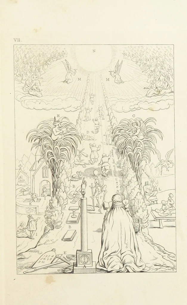 An illustration from The Baptistery ... By the author of “The Cathedral” [i.e. Isaac Williams]. Third edition, 1846, leaf 127