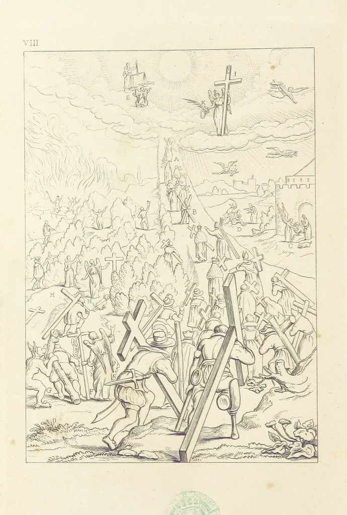 An illustration from The Baptistery ... By the author of “The Cathedral” [i.e. Isaac Williams]. Third edition, 1846, leaf 140