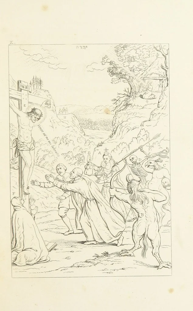 An illustration from The Baptistery ... By the author of “The Cathedral” [i.e. Isaac Williams]. Third edition, 1846, leaf 169