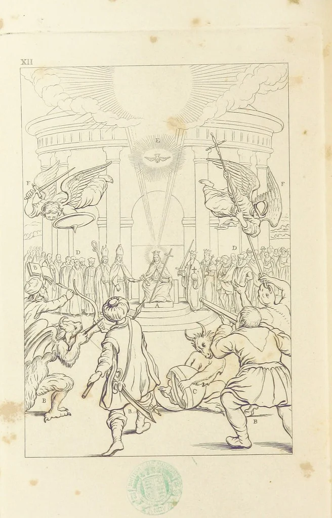An illustration from The Baptistery ... By the author of “The Cathedral” [i.e. Isaac Williams]. Third edition, 1846, leaf 206