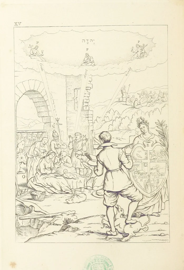 An illustration from The Baptistery ... By the author of “The Cathedral” [i.e. Isaac Williams]. Third edition, 1846, leaf 250