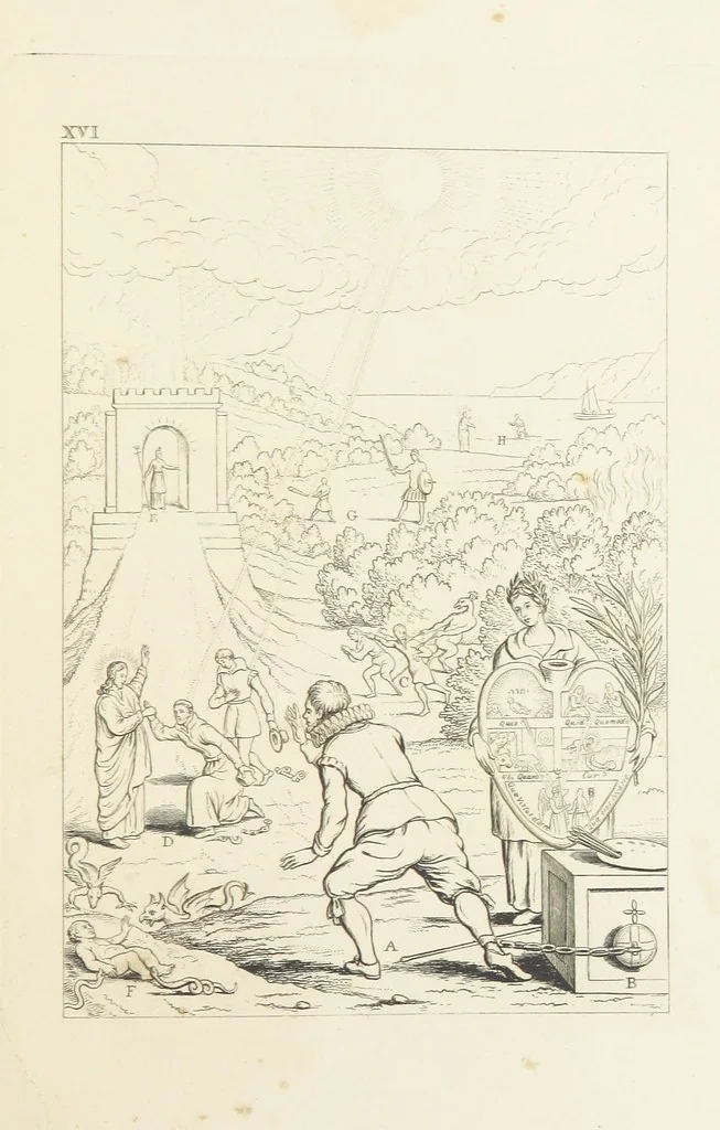 An illustration from The Baptistery ... By the author of “The Cathedral” [i.e. Isaac Williams]. Third edition, 1846, leaf 265