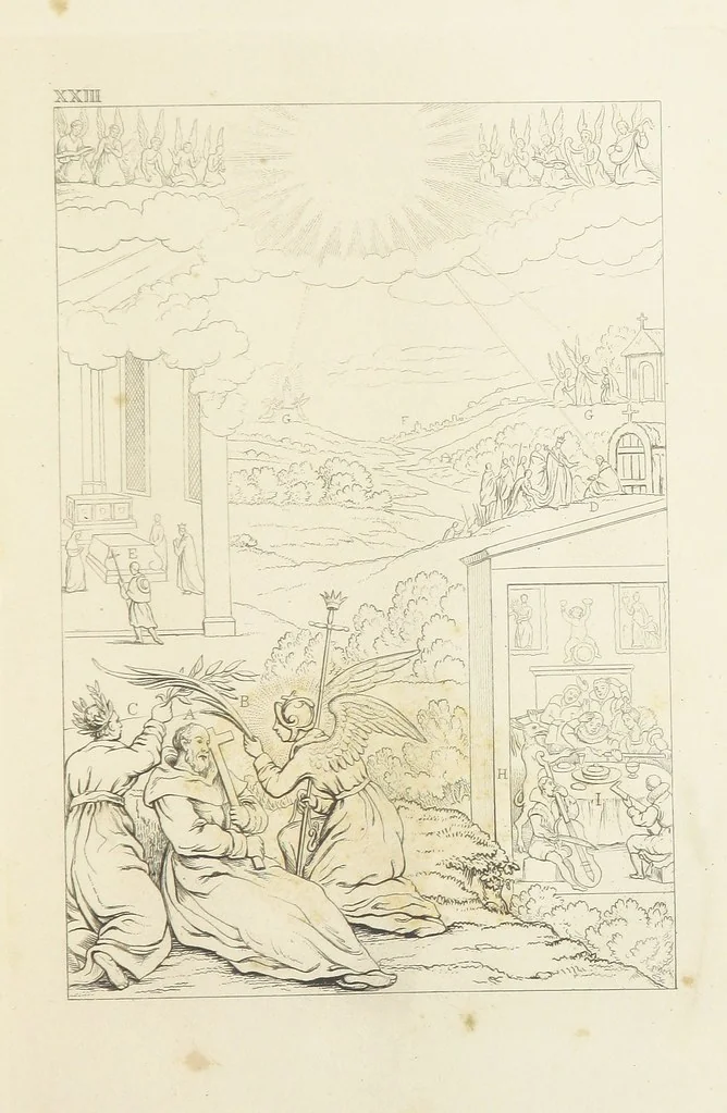 An illustration from The Baptistery ... By the author of “The Cathedral” [i.e. Isaac Williams]. Third edition, 1846, leaf 363