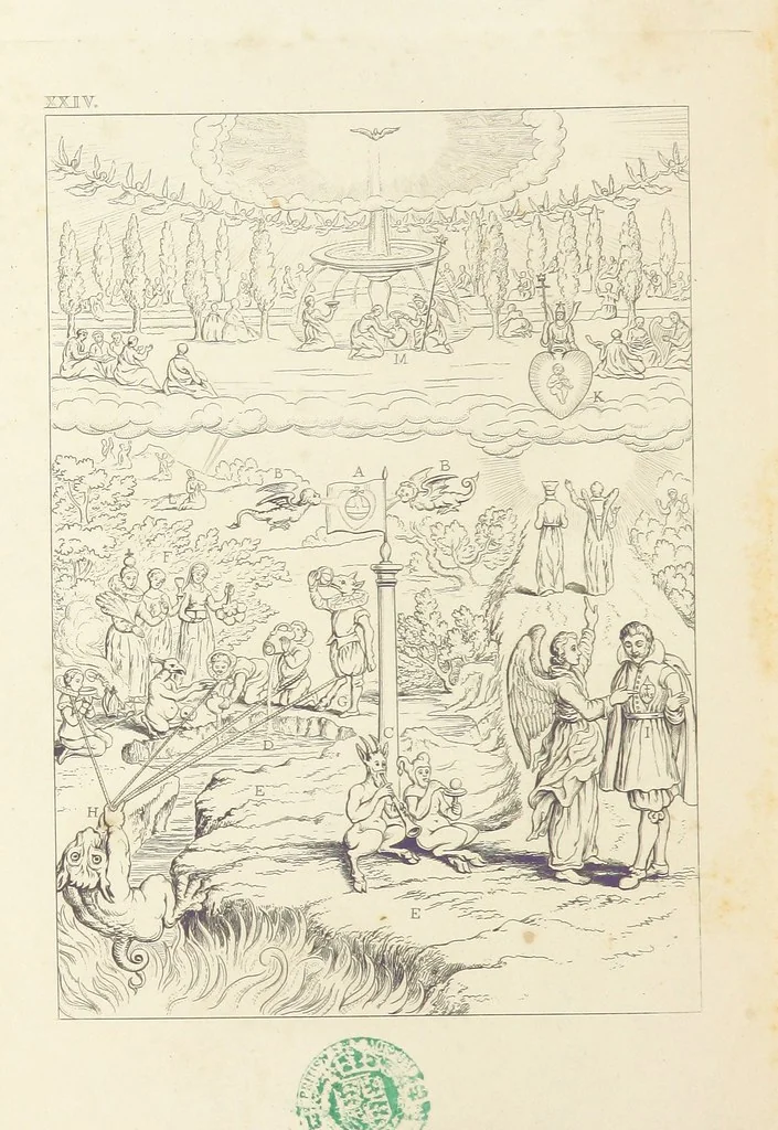 An illustration from The Baptistery ... By the author of “The Cathedral” [i.e. Isaac Williams]. Third edition, 1846, leaf 378