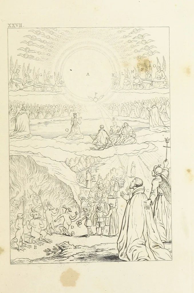 An illustration from The Baptistery ... By the author of “The Cathedral” [i.e. Isaac Williams]. Third edition, 1846, leaf 423