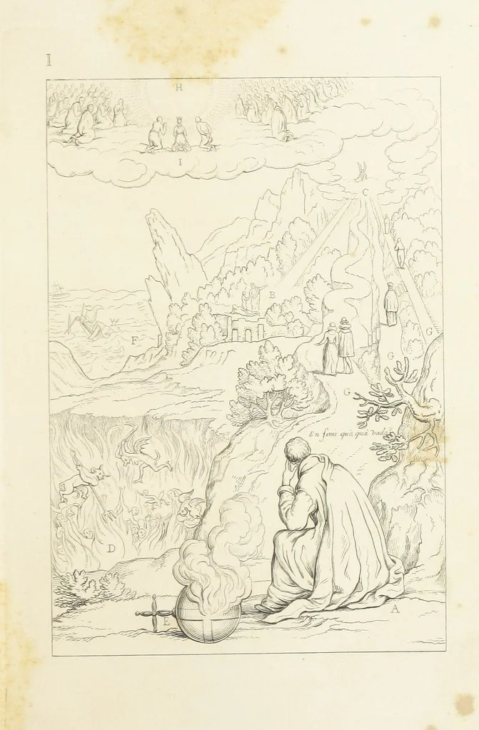 An illustration from The Baptistery ... By the author of “The Cathedral” [i.e. Isaac Williams]. Third edition, 1846, leaf 43