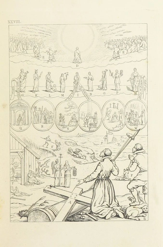 An illustration from The Baptistery ... By the author of “The Cathedral” [i.e. Isaac Williams]. Third edition, 1846, leaf 439