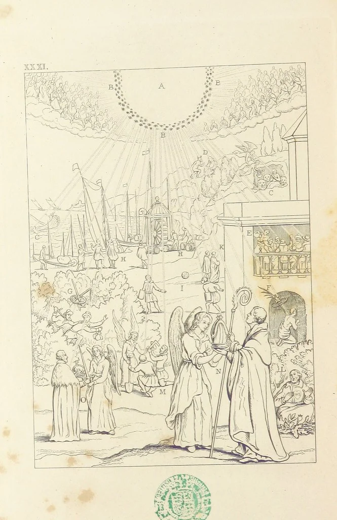 An illustration from The Baptistery ... By the author of “The Cathedral” [i.e. Isaac Williams]. Third edition, 1846, leaf 476