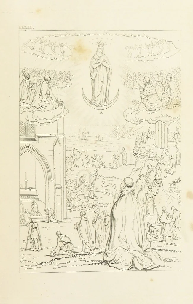 An illustration from The Baptistery ... By the author of “The Cathedral” [i.e. Isaac Williams]. Third edition, 1846, leaf 491