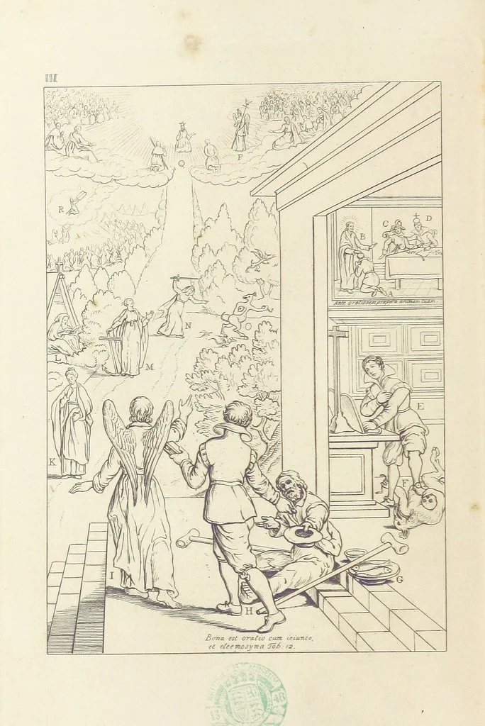 An illustration from The Baptistery ... By the author of “The Cathedral” [i.e. Isaac Williams]. Third edition, 1846, leaf 68