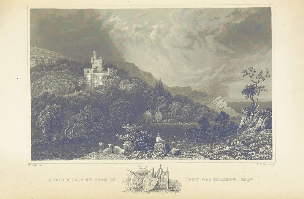 An illustration from Barber's Picturesque Illustration of the Isle of Wight, etc. accompanied by historical and topographical descriptions, 1845, leaf 135