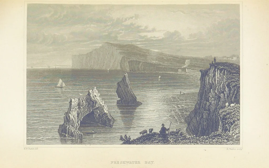 An illustration from Barber's Picturesque Illustration of the Isle of Wight, etc. accompanied by historical and topographical descriptions, 1845, leaf 161