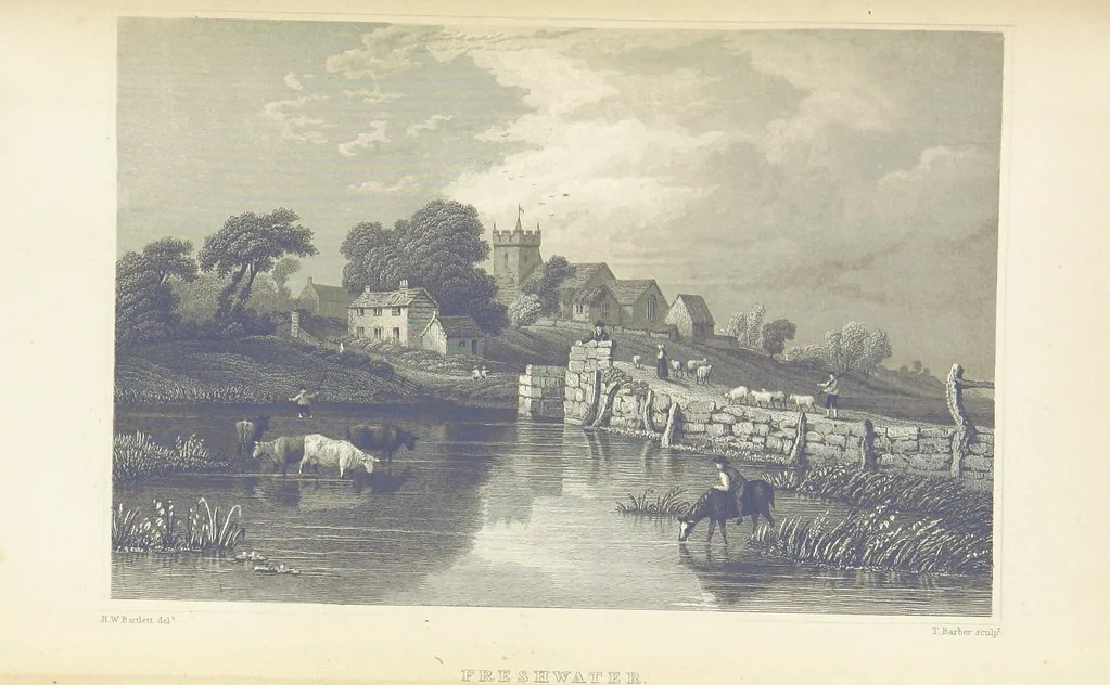 An illustration from Barber's Picturesque Illustration of the Isle of Wight, etc. accompanied by historical and topographical descriptions, 1845, leaf 189