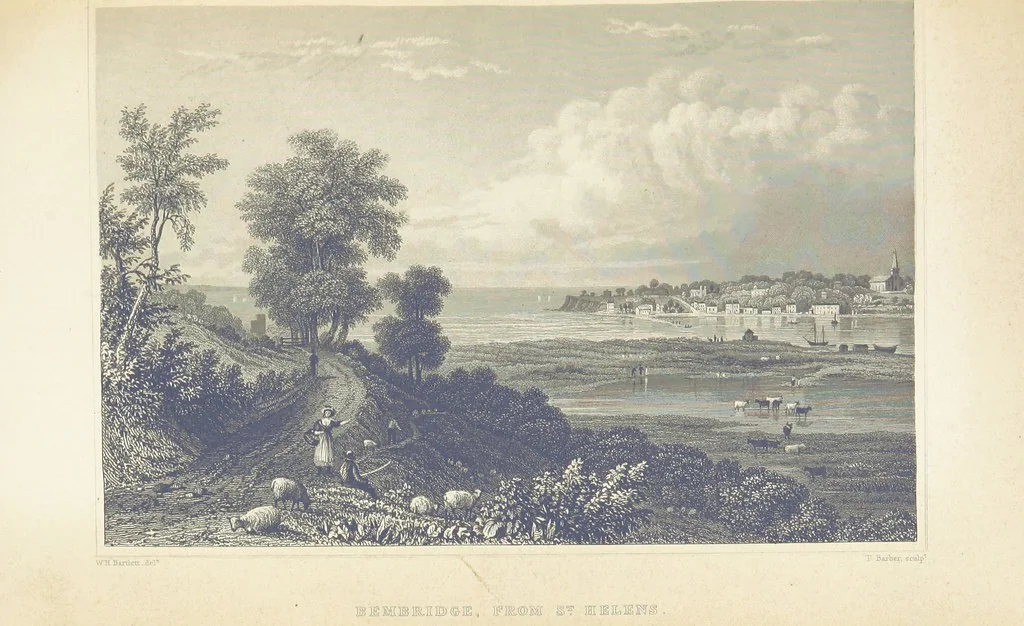 An illustration from Barber's Picturesque Illustration of the Isle of Wight, etc. accompanied by historical and topographical descriptions, 1845, leaf 55
