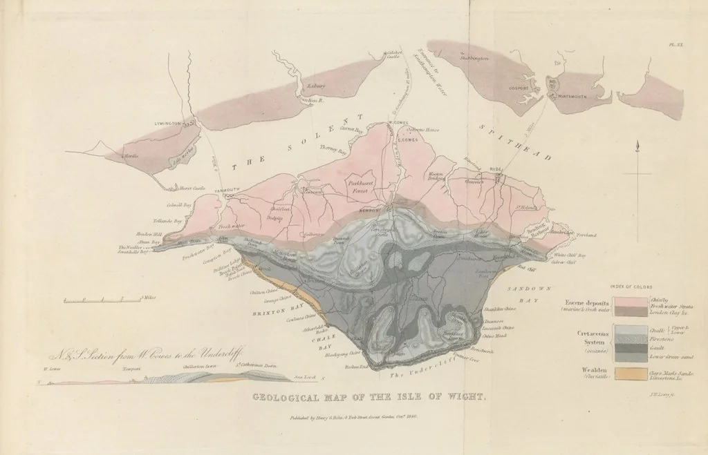 An illustration from With a geological map, 1846, leaf 275
