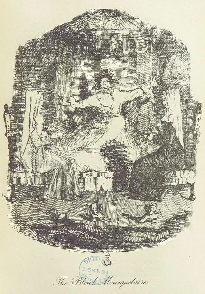 An illustration from The Ingoldsby Legends ... With sixty illustrations by George Cruikshank, John Leech, and John Tenniel, 1893, leaf 141