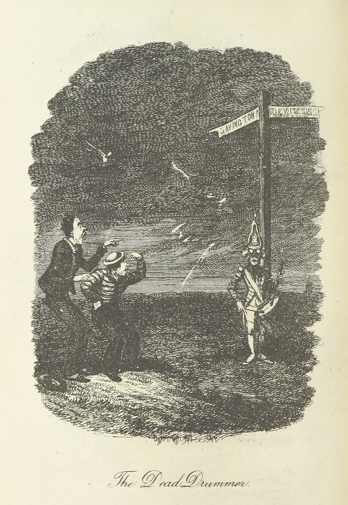 An illustration from The Ingoldsby Legends ... With sixty illustrations by George Cruikshank, John Leech, and John Tenniel, 1893, leaf 176