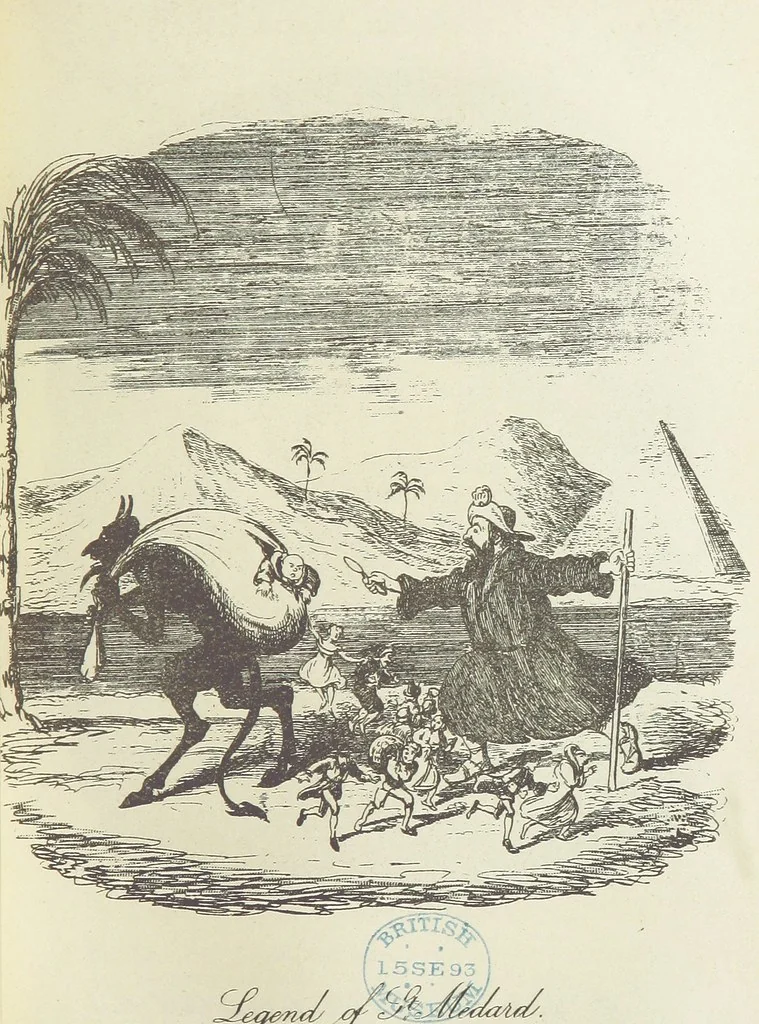 An illustration from The Ingoldsby Legends ... With sixty illustrations by George Cruikshank, John Leech, and John Tenniel, 1893, leaf 307