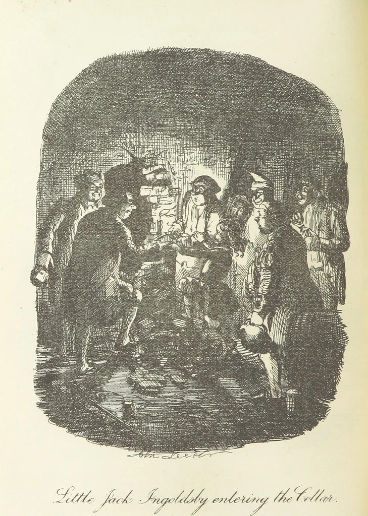 An illustration from The Ingoldsby Legends ... With sixty illustrations by George Cruikshank, John Leech, and John Tenniel, 1893, leaf 308