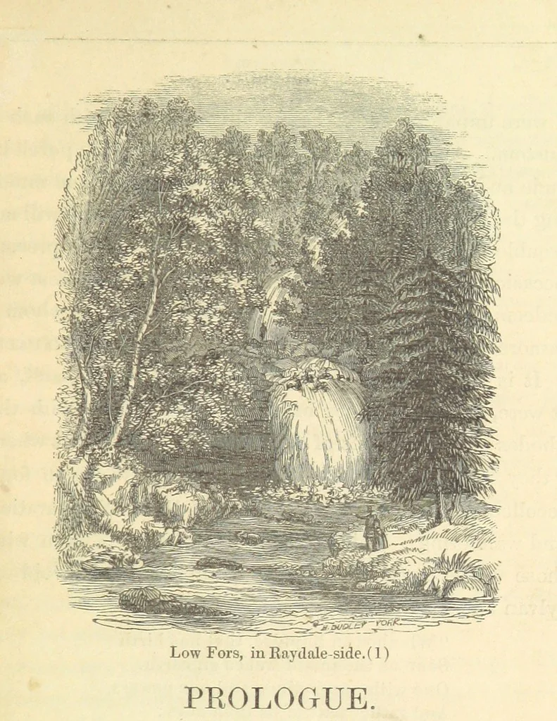 An illustration from The Three Days of Wensleydale; the Valley of the Yore. [With plates, 1854, leaf 17