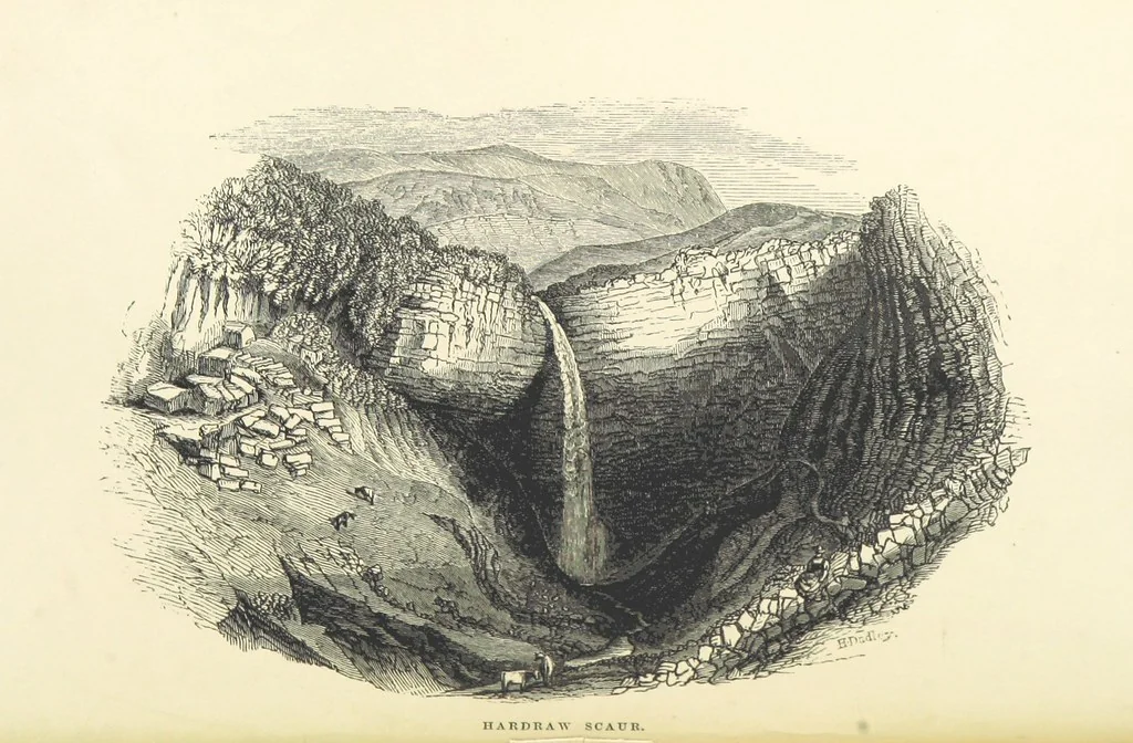 An illustration from Historical and Topographical Account of Wensleydale ... Illustrated ... Second edition [of “The Three Days of Wensleydale”, 1856, leaf 8