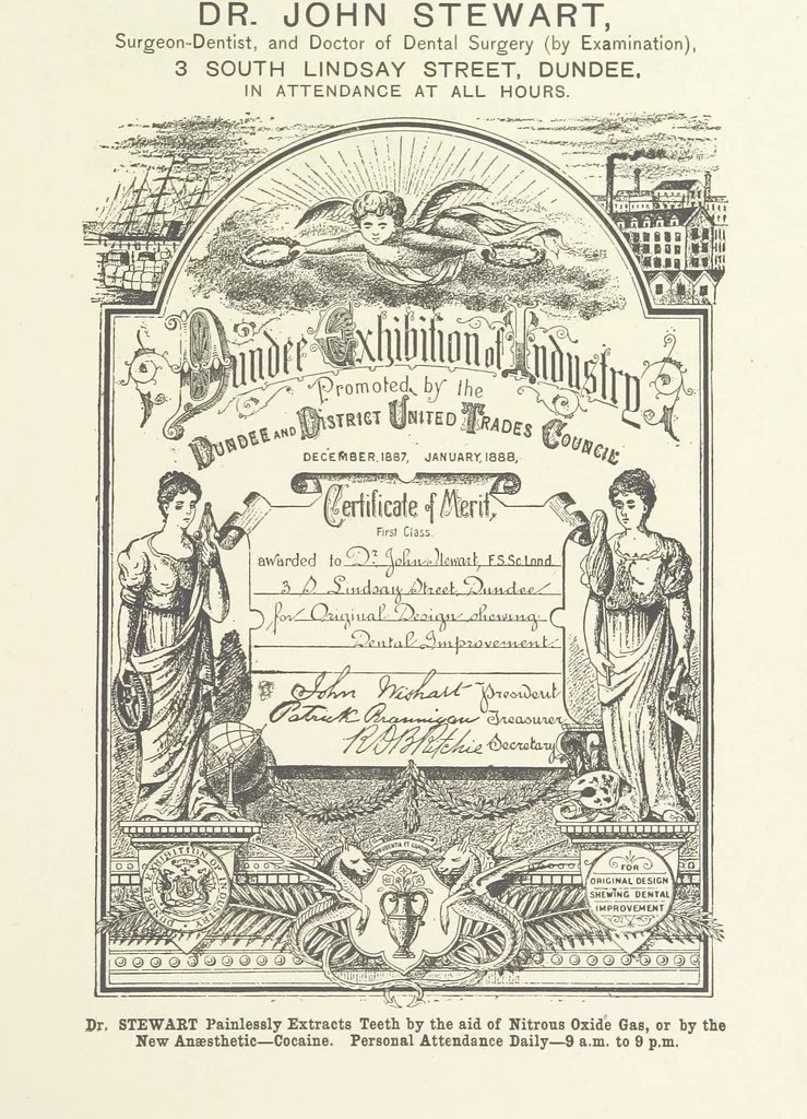An illustration from The City of Dundee illustrated: containing reminiscences and remarks ... relating to Dundee and neighbourhood, and to certain events ... during the last sixty years, and relating to local government in Scotland ... With views, etc, 1890, leaf 367