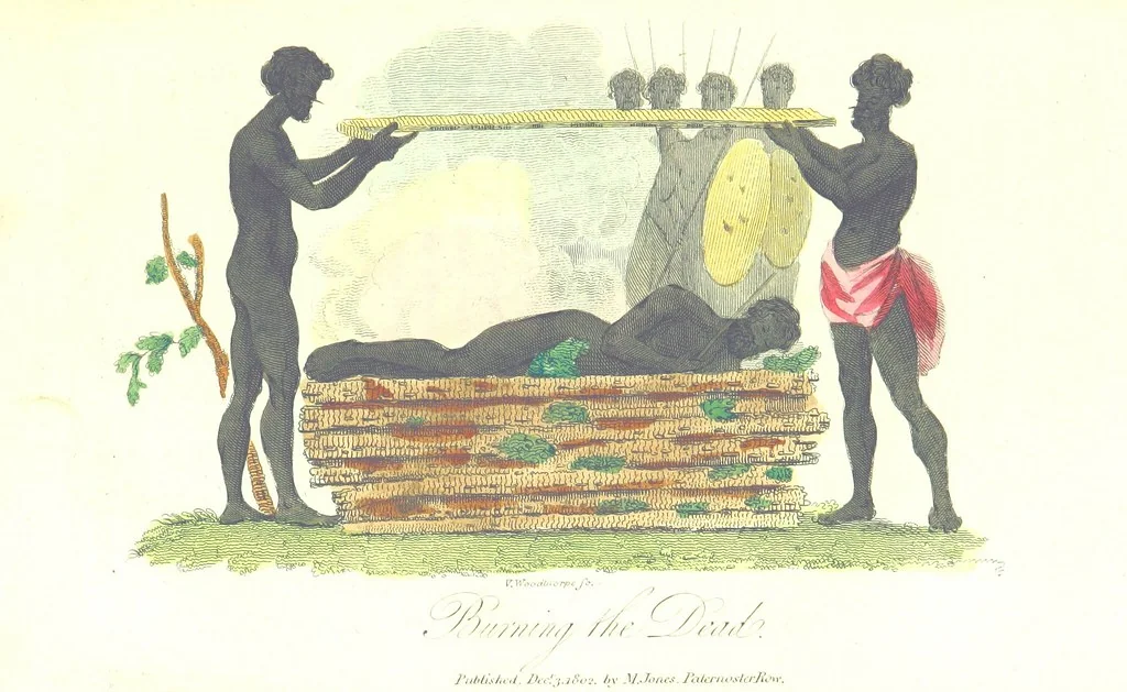 An illustration from The History of New South Wales, including Botany Bay, Port Jackson, Pamaratta [sic], Sydney, and all its dependancies ... with the customs and manners of the natives, and an account of the English colony, from its foundation to the present time ... Enriched with ... coloured prints, 1810, leaf 51