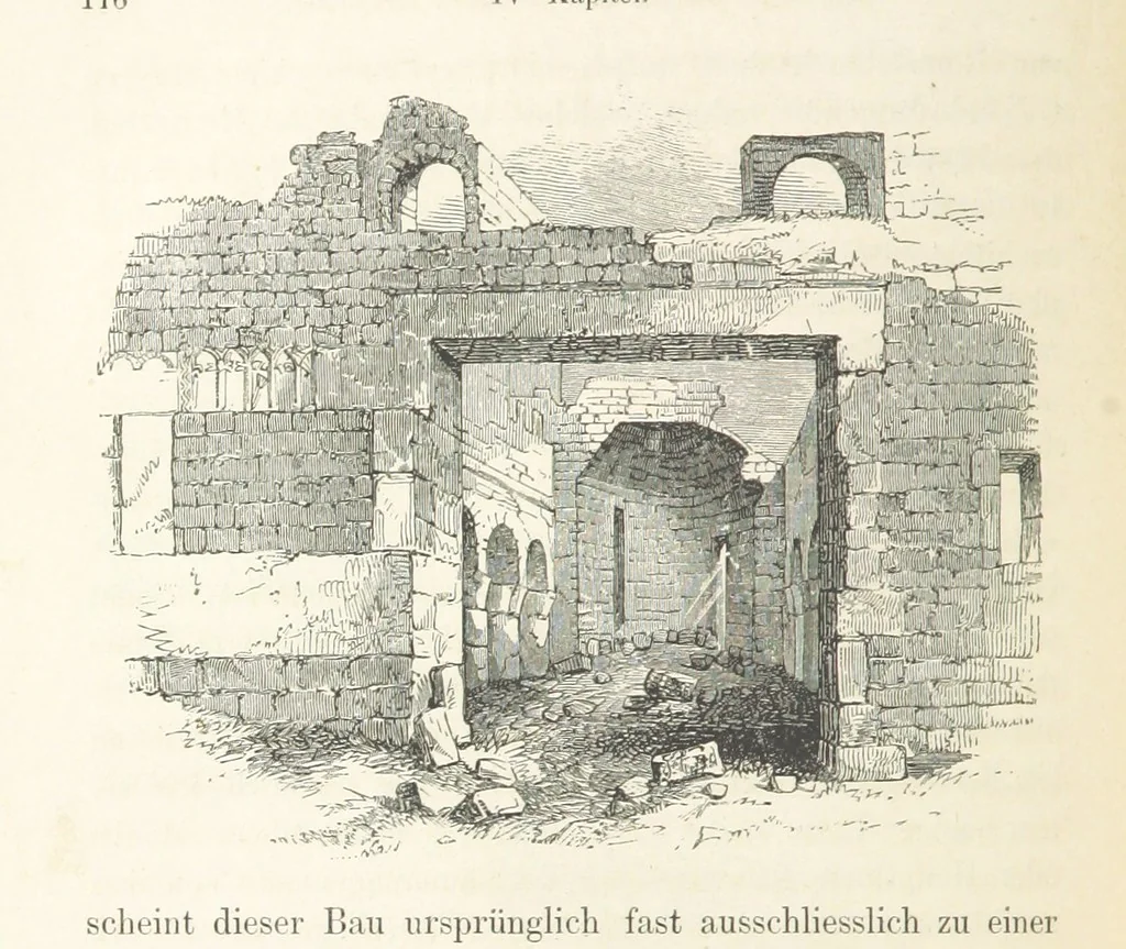 An illustration from Reisen und Entdeckungen in Nord- und Central-Afrika in den Jahren 1849 bis 1855. Von Dr. H. Barth. Tagebuch seiner im Auftrag der Brittischen Regierung unternommenen Reise ... Mit Karten, Holzschnitten und Bildern. L.P, 1857, leaf 174