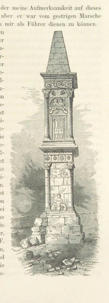 An illustration from Reisen und Entdeckungen in Nord- und Central-Afrika in den Jahren 1849 bis 1855. Von Dr. H. Barth. Tagebuch seiner im Auftrag der Brittischen Regierung unternommenen Reise ... Mit Karten, Holzschnitten und Bildern. L.P, 1857, leaf 183