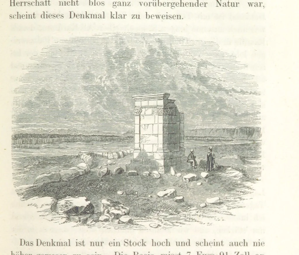 An illustration from Reisen und Entdeckungen in Nord- und Central-Afrika in den Jahren 1849 bis 1855. Von Dr. H. Barth. Tagebuch seiner im Auftrag der Brittischen Regierung unternommenen Reise ... Mit Karten, Holzschnitten und Bildern. L.P, 1857, leaf 227