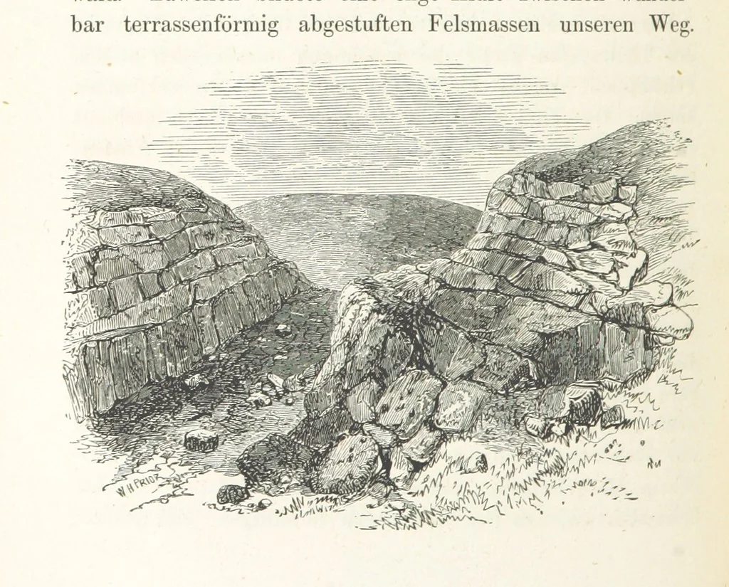 An illustration from Reisen und Entdeckungen in Nord- und Central-Afrika in den Jahren 1849 bis 1855. Von Dr. H. Barth. Tagebuch seiner im Auftrag der Brittischen Regierung unternommenen Reise ... Mit Karten, Holzschnitten und Bildern. L.P, 1857, leaf 344
