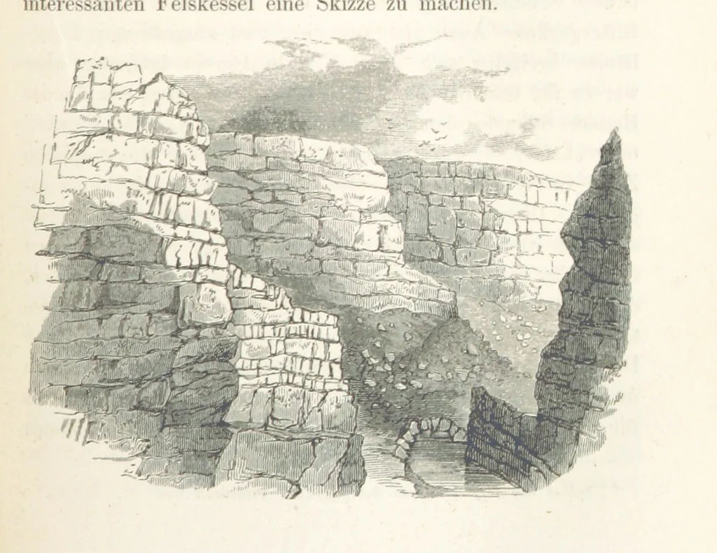 An illustration from Reisen und Entdeckungen in Nord- und Central-Afrika in den Jahren 1849 bis 1855. Von Dr. H. Barth. Tagebuch seiner im Auftrag der Brittischen Regierung unternommenen Reise ... Mit Karten, Holzschnitten und Bildern. L.P, 1857, leaf 349