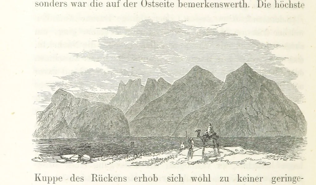 An illustration from Reisen und Entdeckungen in Nord- und Central-Afrika in den Jahren 1849 bis 1855. Von Dr. H. Barth. Tagebuch seiner im Auftrag der Brittischen Regierung unternommenen Reise ... Mit Karten, Holzschnitten und Bildern. L.P, 1857, leaf 368
