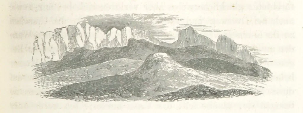An illustration from Reisen und Entdeckungen in Nord- und Central-Afrika in den Jahren 1849 bis 1855. Von Dr. H. Barth. Tagebuch seiner im Auftrag der Brittischen Regierung unternommenen Reise ... Mit Karten, Holzschnitten und Bildern. L.P, 1857, leaf 369
