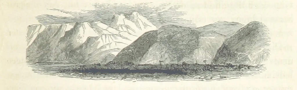 An illustration from Reisen und Entdeckungen in Nord- und Central-Afrika in den Jahren 1849 bis 1855. Von Dr. H. Barth. Tagebuch seiner im Auftrag der Brittischen Regierung unternommenen Reise ... Mit Karten, Holzschnitten und Bildern. L.P, 1857, leaf 413