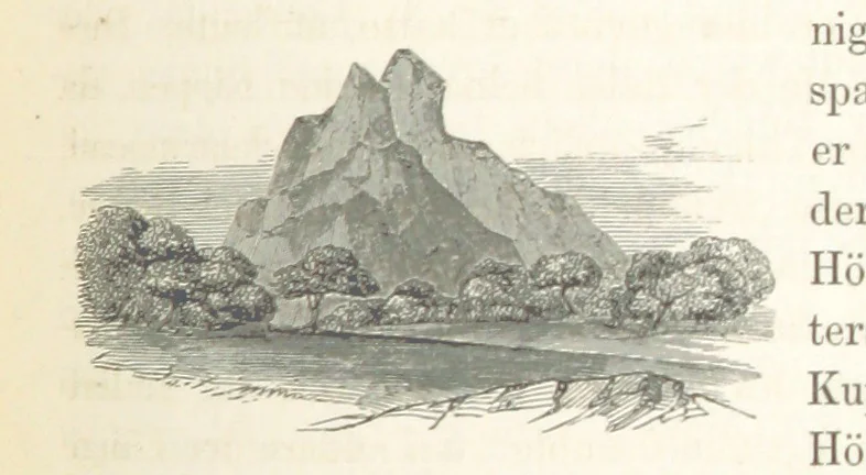An illustration from Reisen und Entdeckungen in Nord- und Central-Afrika in den Jahren 1849 bis 1855. Von Dr. H. Barth. Tagebuch seiner im Auftrag der Brittischen Regierung unternommenen Reise ... Mit Karten, Holzschnitten und Bildern. L.P, 1857, leaf 483