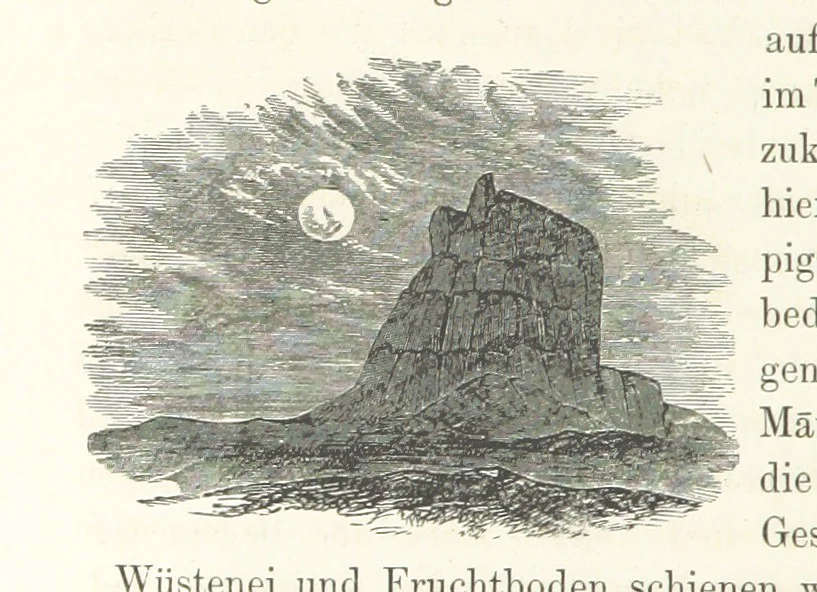 An illustration from Reisen und Entdeckungen in Nord- und Central-Afrika in den Jahren 1849 bis 1855. Von Dr. H. Barth. Tagebuch seiner im Auftrag der Brittischen Regierung unternommenen Reise ... Mit Karten, Holzschnitten und Bildern. L.P, 1857, leaf 650