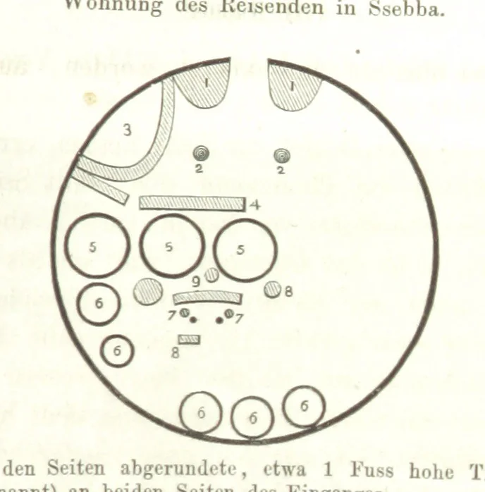 An illustration from Reisen und Entdeckungen in Nord- und Central-Afrika in den Jahren 1849 bis 1855. Von Dr. H. Barth. Tagebuch seiner im Auftrag der Brittischen Regierung unternommenen Reise ... Mit Karten, Holzschnitten und Bildern. L.P, 1857, leaf 315