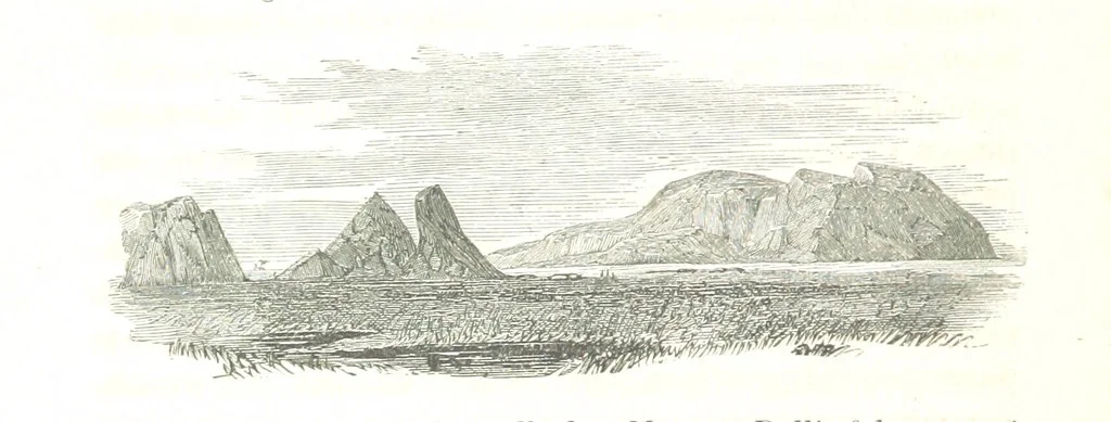 An illustration from Reisen und Entdeckungen in Nord- und Central-Afrika in den Jahren 1849 bis 1855. Von Dr. H. Barth. Tagebuch seiner im Auftrag der Brittischen Regierung unternommenen Reise ... Mit Karten, Holzschnitten und Bildern. L.P, 1857, leaf 390